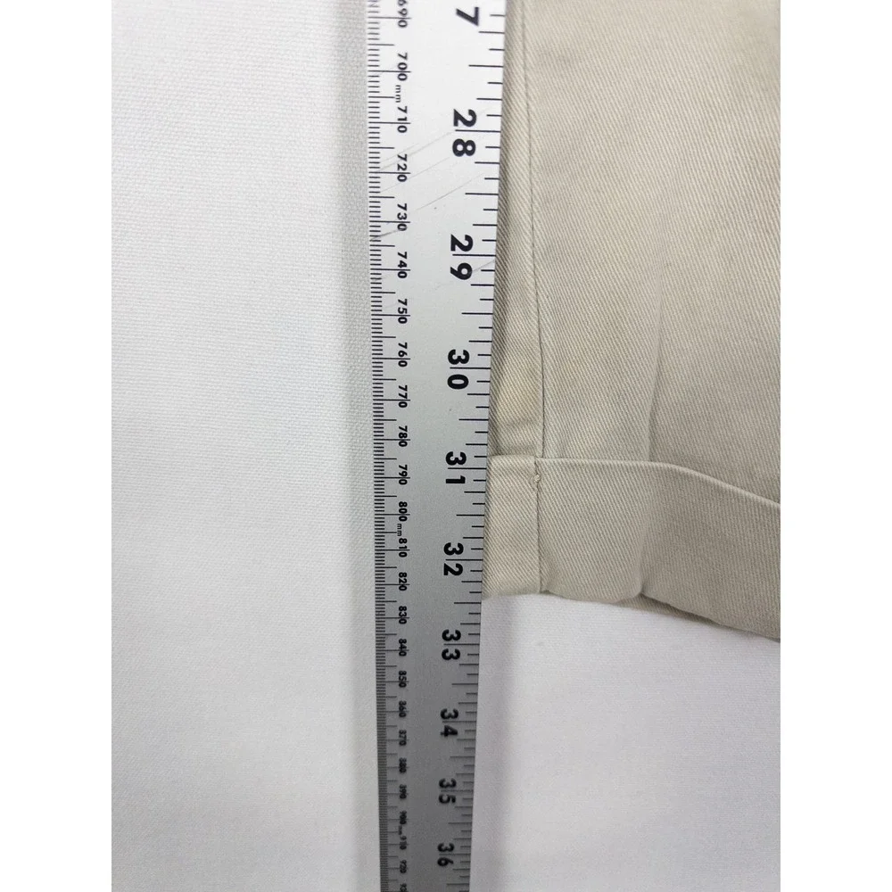 VTG Polo Ralph Lauren Pants‎ Mens 40x32 Beige Pleated Casual Cotton Chino